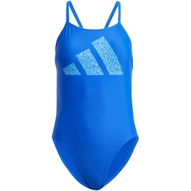 adidas 3 Bar Logo Print Swimsuit Badeanzug Royal Blue/White, 30
