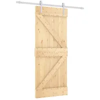VidaXL Schiebetür mit Beschlag 85x210 cm Massivholz Kiefer