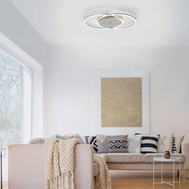 Paul Neuhaus LED-Deckenleuchte Yuki Stahlfarben 66,8 x 50 cm