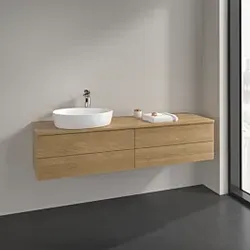 Villeroy und Boch Antao Waschtisch-Unterschrank K26151HN 160x36x50cm, Hahnlochbohrung, Waschbeckenplattenfarbe honey oak, honey oak