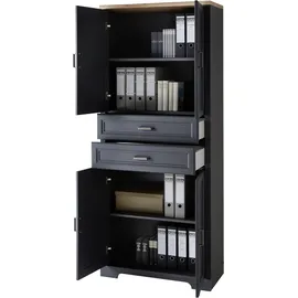 Innostyle Aktenschrank Varese , schwarz , Maße (cm): B: 86 H: 204 T: 38.0