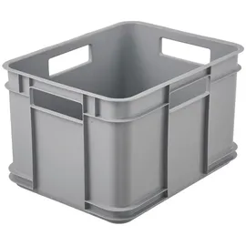 KEEEPER Aufbewahrungsbox Euro-Box M 35 x 27 x 22 cm 1-tlg. grau