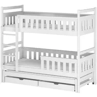 Kids Collective Etagenbett 90 x 200 cm Kiefer massiv weiß