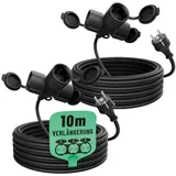 greate. 3fach Verlängerungskabel Outdoor 10m - 2er Pack