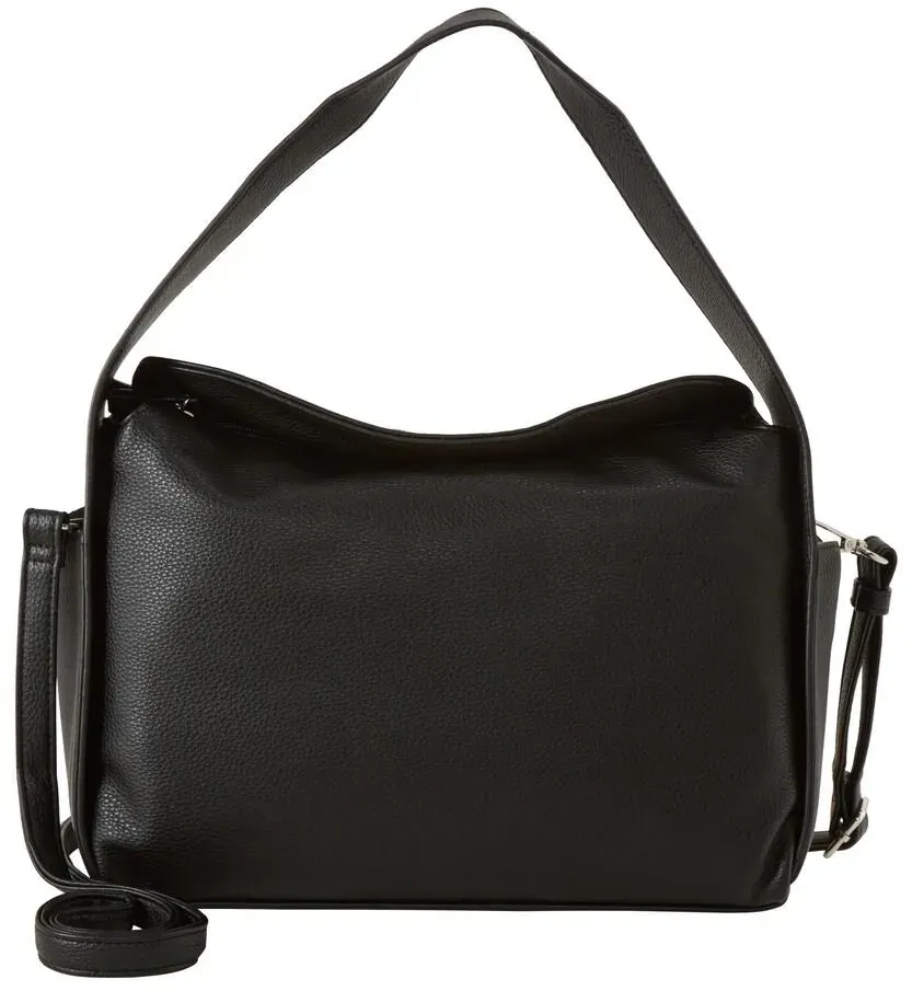 TOM TAILOR Damen TTROWAN L Beuteltasche mit kontrastfarbenen Kanten, schwarz, Uni, Gr. ONESIZE