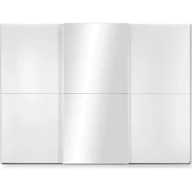 Set One by Musterring Schwebetürenschrank "Henderson", weiß (alpinweiß), B:301cm H:223cm T:68cm, Holzwerkstoff, SET ONE BY MUSTERRING, Schränke, Schwebetürenschrank, mit Spiegel, inkl. Fachböden und Kleiderstangen