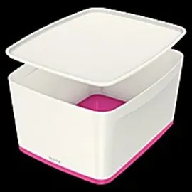 Leitz MyBox Aufbewahrungsbox 38,5 x 31,8 x 19,8 cm 1-tlg. weiß/pink
