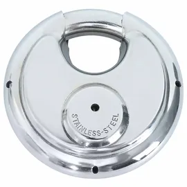 vidaXL Diskusschloss mit Schlüsseln 2 pcs Silber 8 x 2,8 x 8 cm