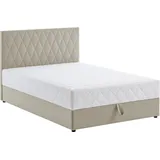 Atlantic Home Collection Stauraumbett Benita, mit Taschenfederkern 120 x 200 cm Creme