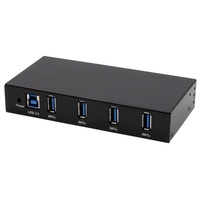 Exsys EX-11234HMS Schnittstellen-Hub USB 3.2 Gen 1 HUB Din-Rail