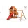 fungoo Spielturm Big Leader Move Rot mit Schaukel und Rutsche