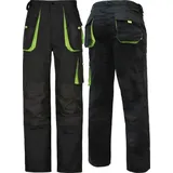 Triuso Arbeitshose Power Herren, Bundhose, schwarz-grün, Größe 48