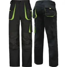 Triuso Arbeitshose Power Herren, Bundhose, schwarz-grün, Größe 48