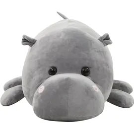 vidaXL Hippo Kuscheltier Plüsch Grau - Grau
