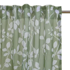OTTO home Gardine OTTO HOME "Issoire" Gr. 3, olive, B:140cm H:225cm, Polyester, Gardinen, Gardine, Wohnzimmer, Schlafzimmer, Esszimmer, gemustert und halbtransparent