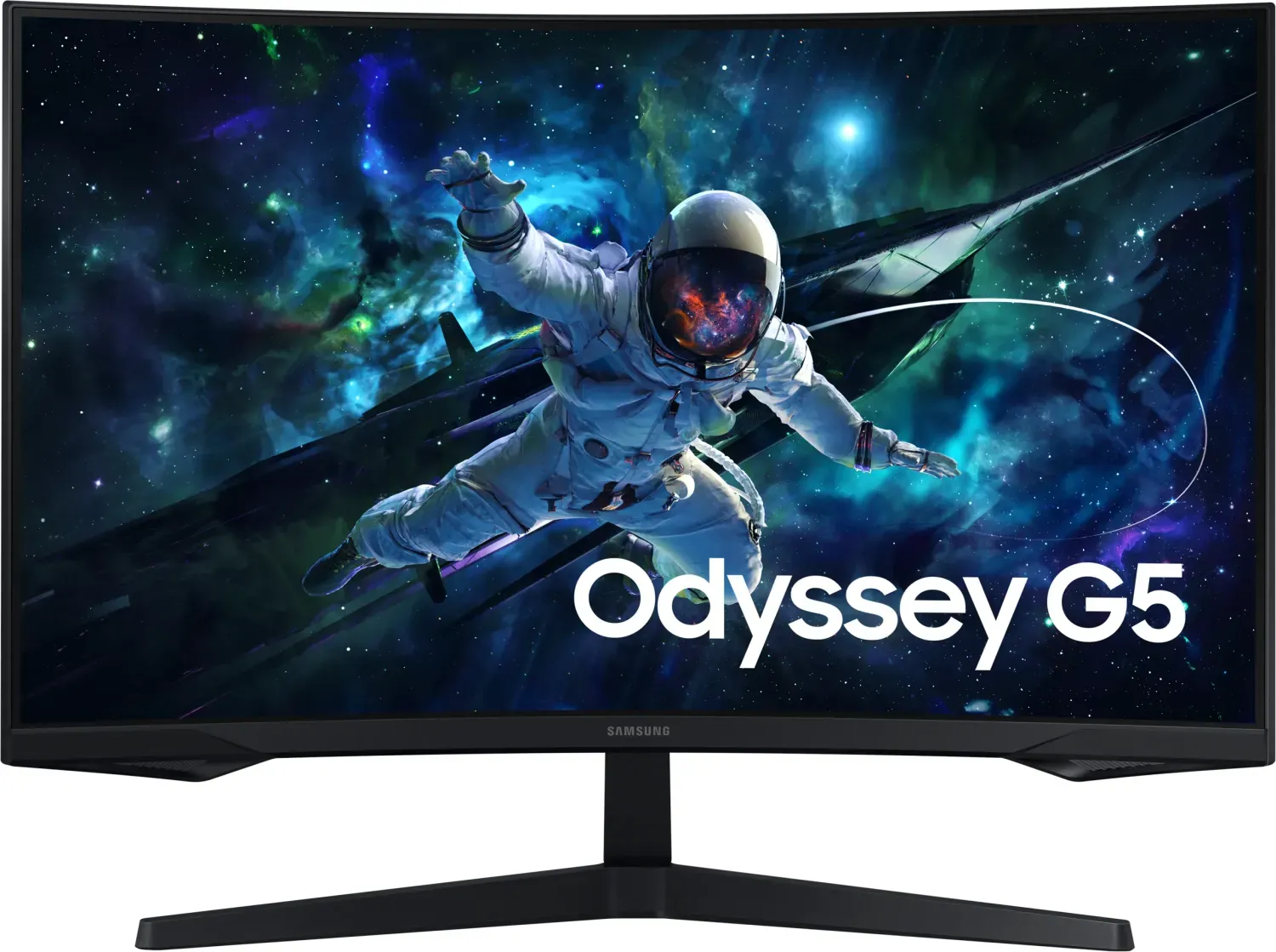 Samsung Odyssey G5 S32CG554EU - G55C Series - LED-Monitor - Gaming - gebogen - 81.3 cm (32") - 2560 x 1440 QHD @ 165 Hz - VA - 300 cd/m2 - 2500:1 - HDR10 - 1 ms - HDMI, DisplayPort - Schwarz [Energieklasse G] (LS32CG554EUXEN)