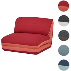 Schlafsessel HWC-E68, Schlafsofa Funktionssessel Klappsessel Relaxsessel, Stoff/Textil ~ orange/dunkelrot