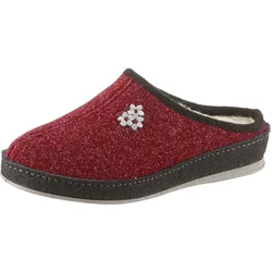 Pantoffel SCHAWOS, Damen, Gr. 40, Warmfutter, rot (bordeaux), Textil, Schuhe