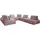 KAWOLA Modulsofa WIOLO SOFT 6 Module 6-Sitzer Cord Rosa