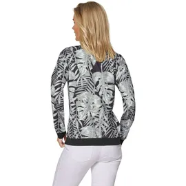 Madeleine Sweatshirt mit Blätterprint Schwarz 34