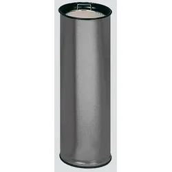 PROREGAL Klassischer runder Ascher mit Sieb, optimal für alle Raucherzonen | HxBxT 66x23x23cm | Verzinkter Stahl | Silber | Ascher Aschenbecher