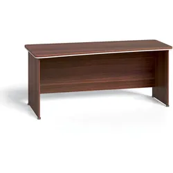 Eckschreibtisch ARRISTO LUX, Bogen links, 1800 mm, Nussbaum