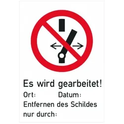 PROTEC Verbotsschild Nicht schalten! PVSNS
