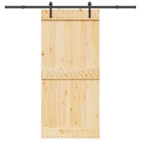 vidaXL Narvik rechts 95 x 210 cm Natürlich/Schwarz