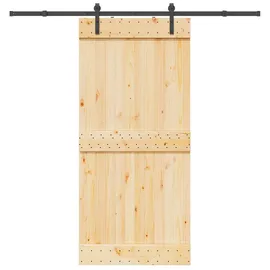 vidaXL Narvik rechts 95 x 210 cm Natürlich/Schwarz