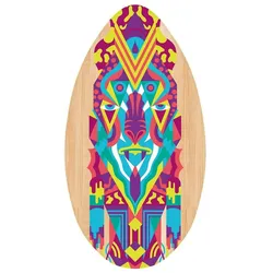 SportX Skimboard Inca Holz 94 cm bunt für Strand & Flachwasser