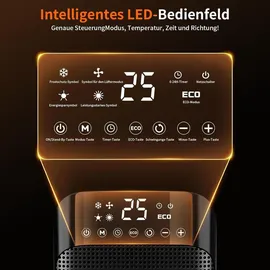 yashe Heizlüfter 1800 W Schwarz
