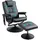 Homcom Massagesessel mit Hocker Kunstleder 84 x 95 x 77 cm Schwarz