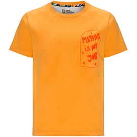Jack Wolfskin Unisex Kinder Villi T-Shirt, orange pop, 104 cm