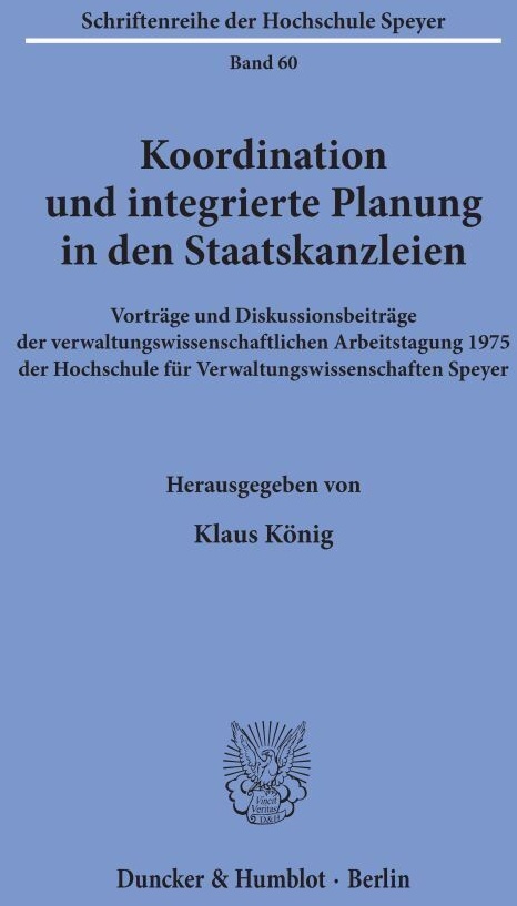 Koordination Und Integrierte Planung In Den Staatskanzleien.  Kartoniert (TB)
