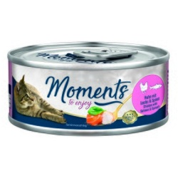 MOMENTS Adult Huhn mit Lachs & Spinat 24x70 g