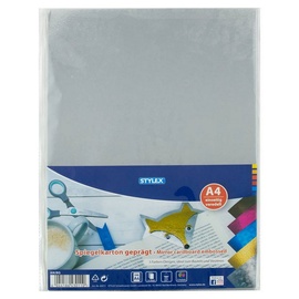 Stylex Spiegelkarton DIN A4, 10 Blatt in 5 Farben/ Designs, geprägt,