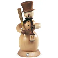 Müller Mueller Räuchermann Schneemann, 23 cm hoch, original Erzgebirge Seiffen
