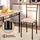 CASARIA CASARIA® Esstisch mit 4 Stühlen Holz Eiche hell