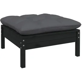 vidaXL Gartenhocker Loungesofa schwarz