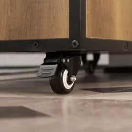 SoBuy Küchenwagen mit Arbeitsplatte Kücheninsel Rollwagen KNL02-PF Design