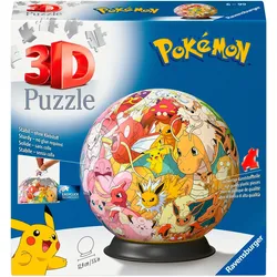 Puzzleball RAVENSBURGER "Pokémon - Kanto Region Characters", bunt, Puzzles, KinderØ:13cm, Made in Europe, Ø:13cm