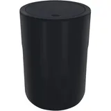 Spirella Design Kosmetikeimer "Cocco" mit Extra Ring für Müllbeutel Treteimer Schwingdeckeleimer Abfallbehälter mit Schwingdeckel 5 Liter (ØxH): 19 x 26 cm Schwarz