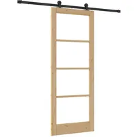 vidaXL Schiebetür ORKDAL Braun 83 x 211 cm Holz und Metall