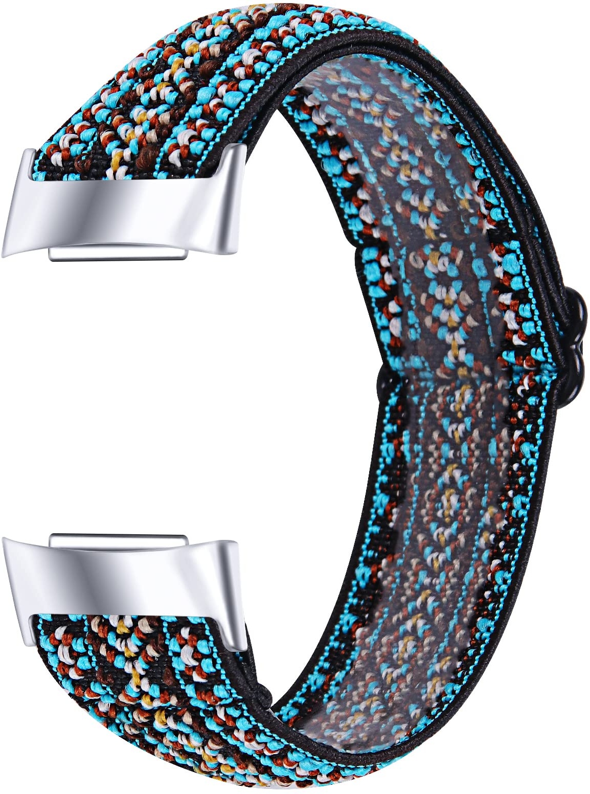 Chofit Armband kompatibel mit Fitbit Charge 5 Riemen, gewebtes Nylon, elastische Armbänder, wasserdichter Ersatz für Charge 5 Activity Tracker (4)