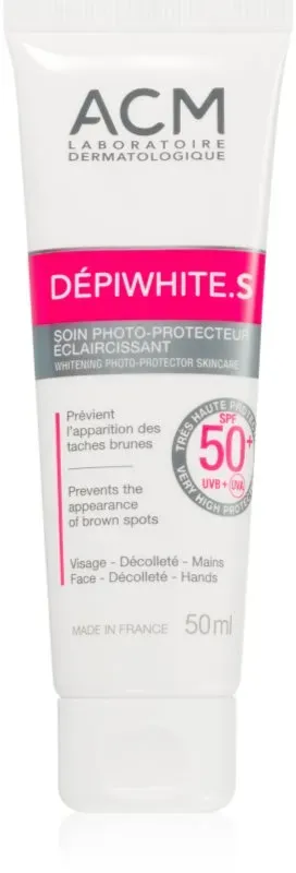 ACM Dépiwhite S Schutzcreme Für Gesicht und Dekolleté SPF 50+ 50 ml