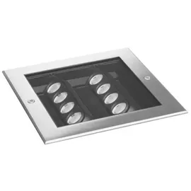 Brumberg Bodeneinbauleuchte 14676223 eckig Aluminium Edelstahl Glas