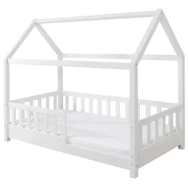 Livetastic Hausbett Kay 80 x 160 cm Kiefer massiv weiß