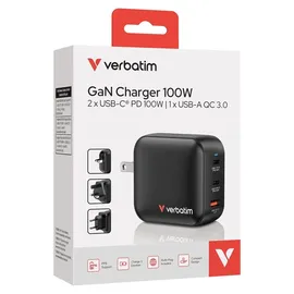 Verbatim GaN Charger 100W 3Port US/EU/UK ADP 32230