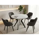 WFL GROUP Revena Ø 100 cm weiß