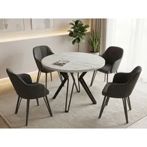 WFL GROUP Revena Ø 100 cm weiß